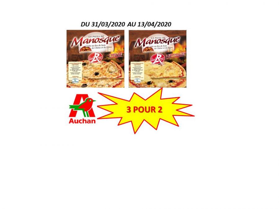 Pizza Label Rouge Auchan 3 pour 2