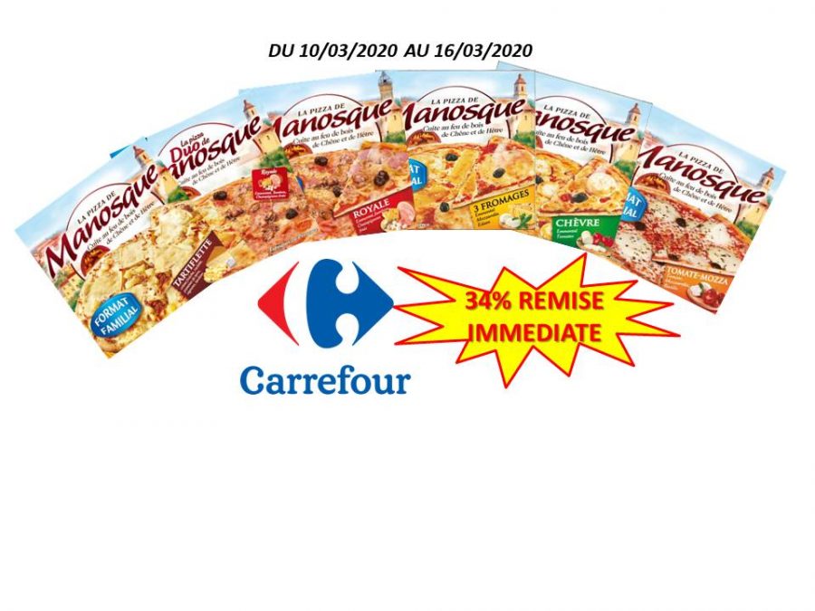 Pizza Géante Carrefour 34% remise immédiate