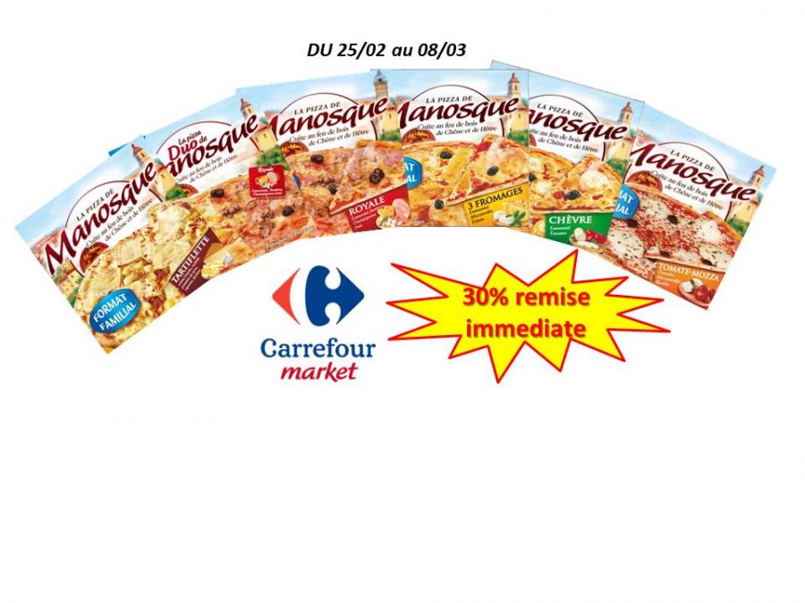 Pizza Géante Carrefour Market 30% Remise Immédiate